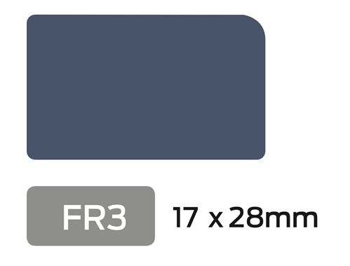 Glaslat V FR3 17x28 Wit Ral 1013 2x Behandeld