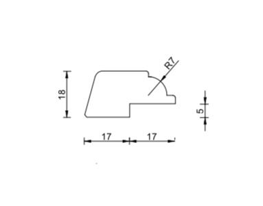 Opdeklat KR8 18x34/5sp kraal wit 60mu