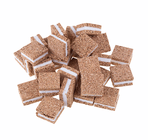 Kurkblokjes 17 x 16,5 x 3mm Statisch Los 35.000 stuks