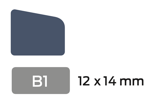 Glaslat B1 V 12x14 Wit RAL 1013 2x Behandeld