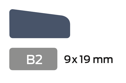 Glaslat V B2 9x19 Grijs RAL 7016 2x Behandeld