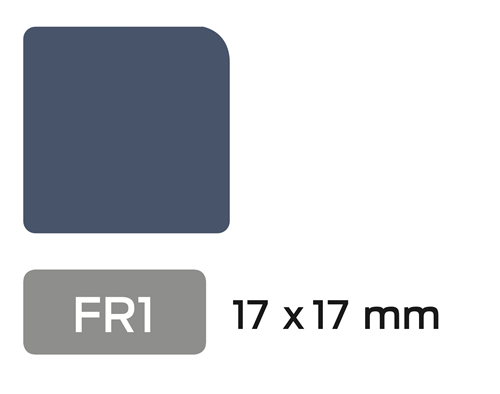 Glaslat FR1 17x17 Wit RAL 1013 2x Behandeld