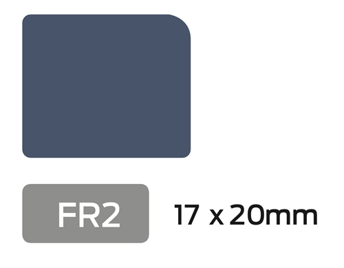 Glaslat V FR2 17x20mm Wit RAL 1013 2x Behandeld