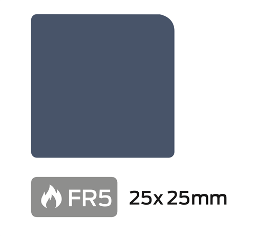 Glaslat FR5 25x25 Onbehandeld