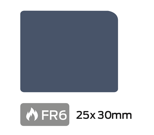 Glaslat FR6 25x30 Wit Ral 1013 2x Behandeld