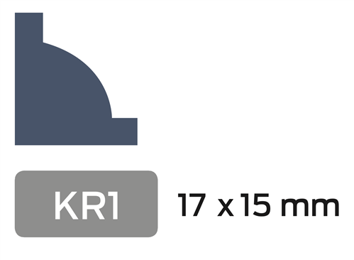 Glaslat KR1 17x15 Grijs "duif"