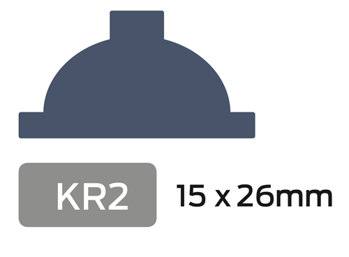 Glaslat KR2 15x26 Grijs "duif"