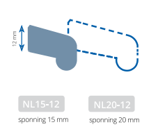 Neuslat NL20-12 5x20 Grijs Ral 7016 2x behandeld