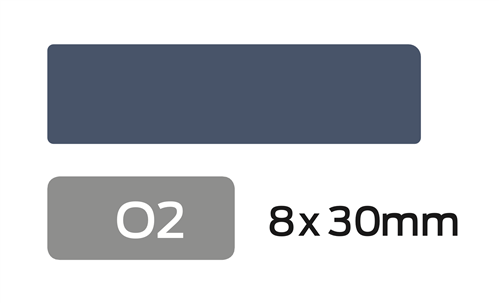 Glaslat O2 8x30mm Grijs 2x Behandeld