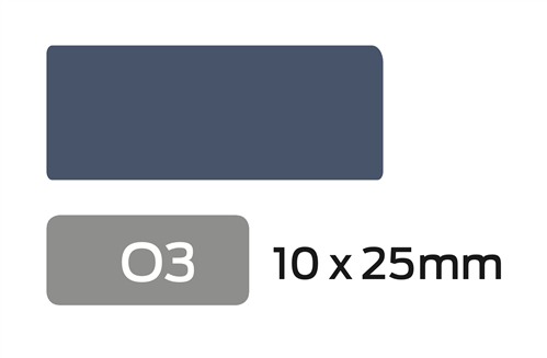 Glaslat O3 10x25mm Wit 2x Behandeld
