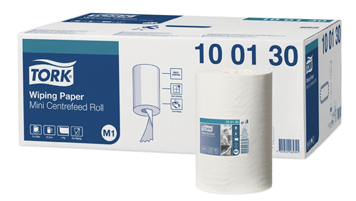 Poetspapier 21,5cm x 120m Minitork Wit