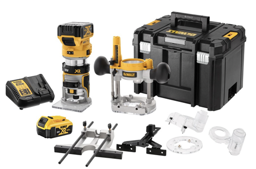 DeWalt Bovenfrees 2x 18V-5.0Ah incl. Koffer