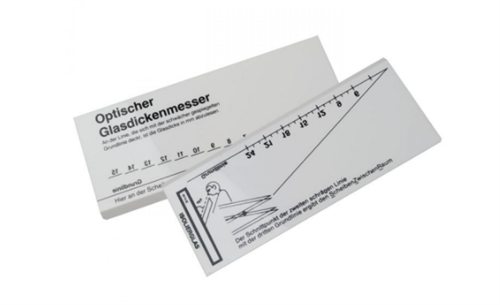 Optische Glasdiktemeter Wit Kunststof