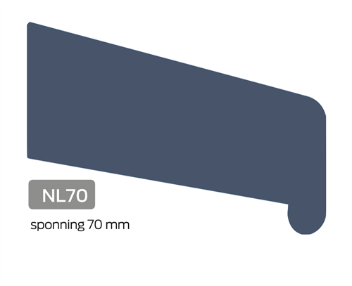Neuslat V NL-70 5x70 Wit RAL 1013 2x Behandeld