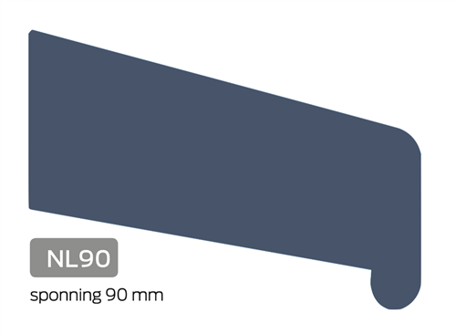 Neuslat V NL-90 5x90 Wit RAL 1013 2x Behandeld