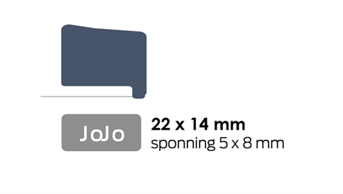 Glaslat JOJO 22x14 Sp. 5x8 mm Grijs RAL 7016 2x Behandeld