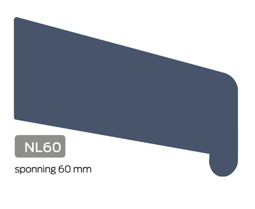Neuslat V NL-60 5x60 Wit RAL 1013 2x Behandeld