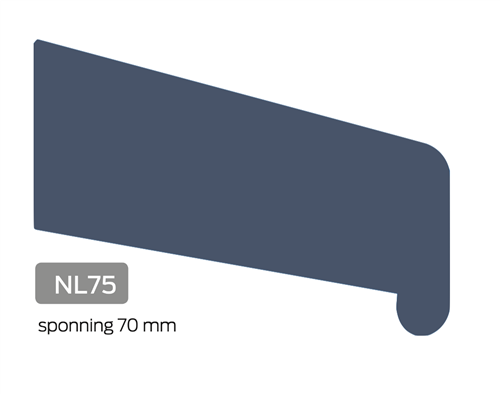 Neuslat V NL-75 5x75 Wit RAL 1013 2x Behandeld