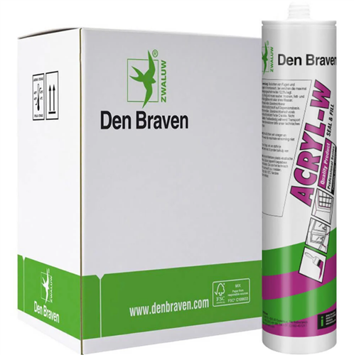 Den Braven Zwaluw - Acryl-W Zwart koker 310ml