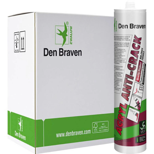 Den Braven Zwaluw - Acryl Anti-Crack Wit koker 310ml