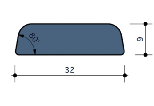 Durodeen Opdeklat D1 10° 9x32mm L3500mm prijs m1. RAL 7035