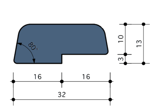 Durodeen Opdeklat D4 10° 13x32mmSp3 L3500mm prijs m1 RAL7035