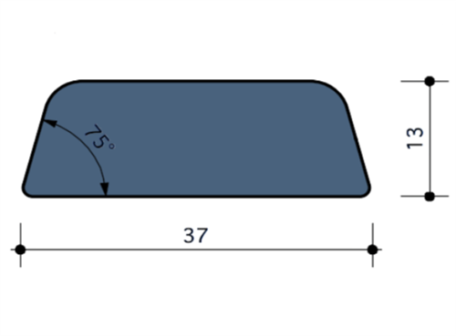Durodeen Opdeklat D5 15° 13x37mm L3500mm prijs m1 RAL 7035