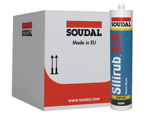 Soudal Silirub 2S transparant neutrale siliconen 300ml (15x)