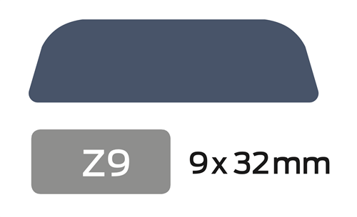 Opdeklat Z9 9x32 Plat Gelakt