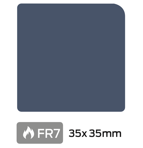 Glaslat V FR7 35x35 Wit RAL 1013 2x Behandeld
