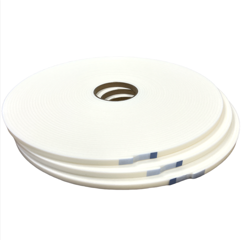PE Band 9 x 1mm - Eenzijdig Klevend - Wit 1400M