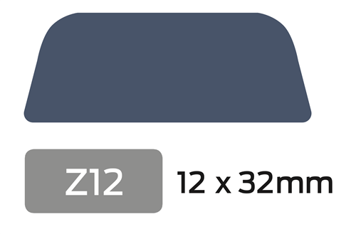 Opdeklat V Z12 12x32 Plat Grijs Ral 7021 2x behandeld